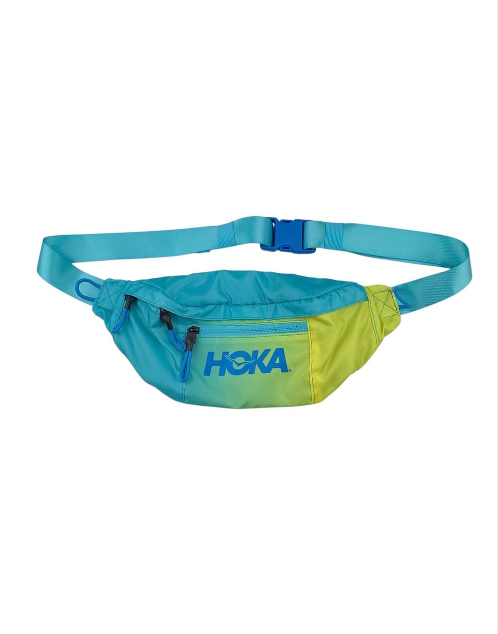 Hoka Fly Human Fly Belt Bag Blue Yellow Ombre Pockets Waist Fanny Pack